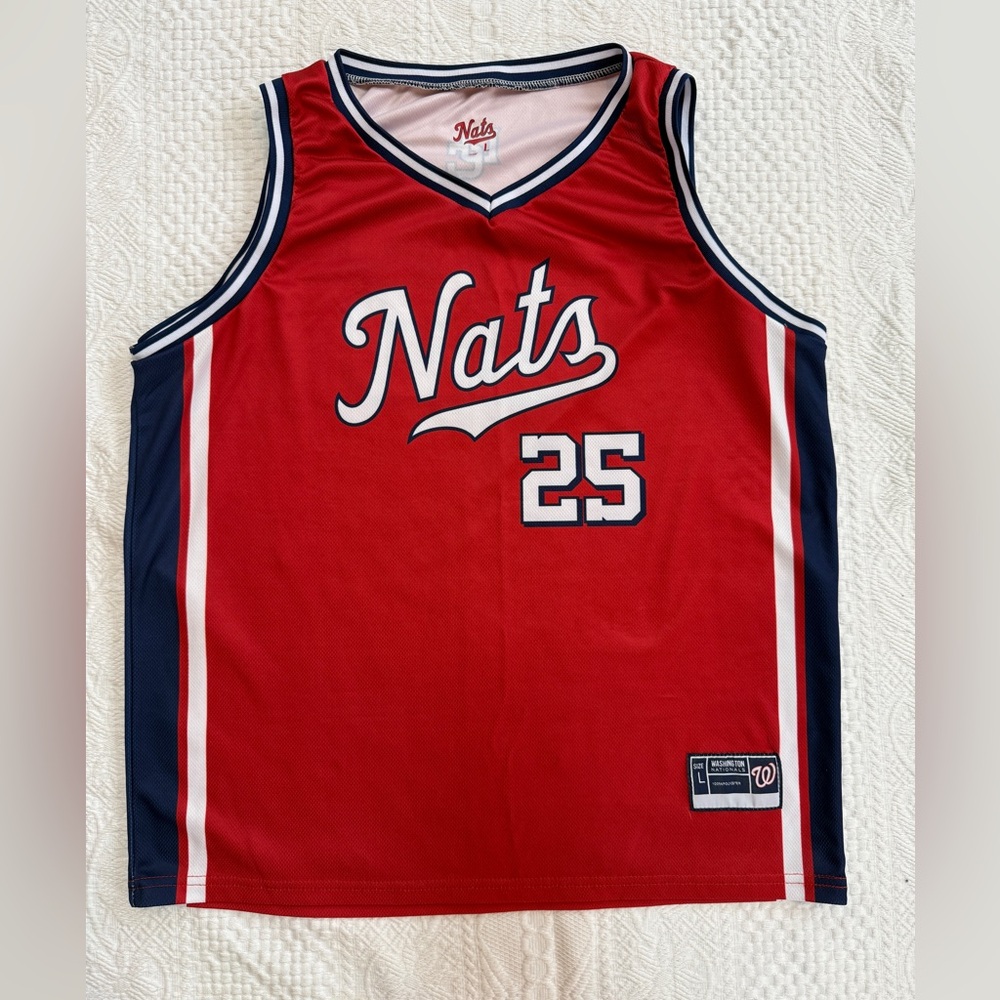 2025 Washington Nationals Basketball Jersey 7/19/25 Size Large - Game Giveaway